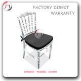 Renting Clear Black Cushion Napoleon Chair (RT-25)