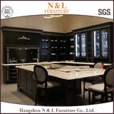 N&L Home Furniture Walnut Material Solid Wood Kitchen Cabinet
