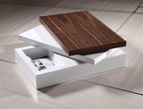 Fashion Folded High Gloss and Veneer Coffee Table (CJ-M056F)