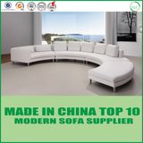 Living Room Furniture Half Round Circle Italian Leather Sofa