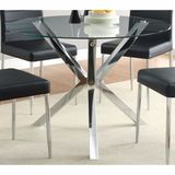 Modern Frame Sample Round Glass Dining Table