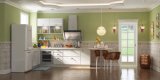 Modern PVC Thermofoil Kitchen Cabinets Customerised