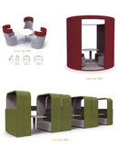 Office Furniture Leisure Fabric Meeting Booth for Reception Area