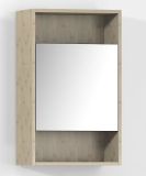 Bamboo Medication Storage Cabinet with Silver Mirror