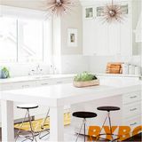 Modern Flower Painted Lacquer HPL Wooden Kitchen Cabinet (BY-L-104)