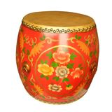 Antique Reproduction Wooden Drum Stool Lws077-2
