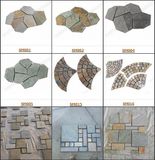 Back Mesh Slate Tile-Iregular Slate Crazy Paving Flagstone