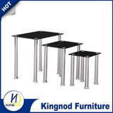 Attractive Design 3PCS Square Glass Nesting Table