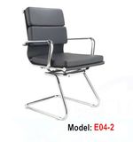 Office Genuine Leather Hotel Metal Meeting Chair (E04-2)