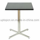 Black Galaxy Marble Restaurant Furniture Table with Cast Iron Leg (SP-RT132)
