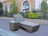 Patio Garden Half Round Lounge Home Hotel Office Buffalo Outdoor Sunbed (J6958)