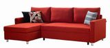 L Shaped Fabric Sofa Cum Bed with Storage