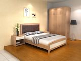 Modern Bed/Nightstand, Wooden Hotel Bedroom Furniture Set