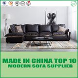 Modern Designer L Shape Leather and Fabric Leisure Sofa
