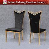 Durable Black Fabric Stainless Steel High Back Chair (YCX-SS23)