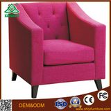 Modern Solid Wooden Leather Single Sofa Fabric Sectional Sofa