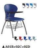 Popular Plastic Training Chair with Writing Board and Bookcase