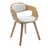 Faux Leather Bentwood Dining Chair