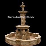 Beige Stone Sculpture Water Fountain for Garden Decoration (SY-F005)