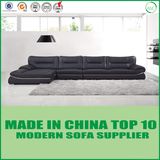 Modern Living Room Furniture Black Leather Sectional Sofa