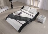 China Manufacturer Modern Home Leather Bed