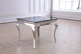 Simple Appearance Square Small Side Table with Marble Top