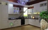 Beveled Edgeflat Edge PVC Kitchen Cabinets (ZS-260)