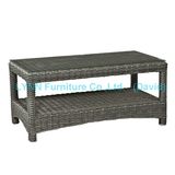 Small PE Rattan Coffee Table for Garden Sofa