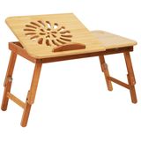 Adjustable Bamboo Computer Laptop Desk Foldable Computer Table
