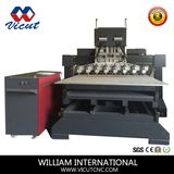 Furniture Carving Rotary Multi Head Wood CNC Router