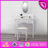 High Performance Wooden Dressing Table in White Antique French Design W08h016