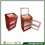 Modern Matt Finish Display Cigar Cabinet with Glass Top