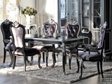 Classic Style of Dining Table and Chair Wooden Design