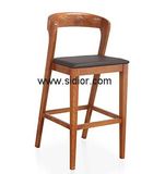 (SD-1012B) Modern Hotel Restaurant Furniture Wooden High Barstool Bar Chair