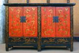 Antique Painted Wooden Cabinet with 4 Doors Lwc401-3