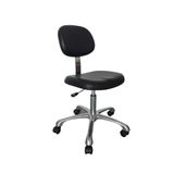 PU Leather Cleanroom & ESD Dedusting Chair Black