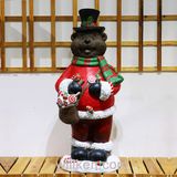 2017 New Design Christmas Bear Outdoor Children Garden Statues