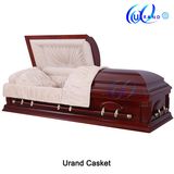 Best Seller Popular Solid African Mahogany Velvet Coffin and Casket