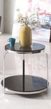 Stainless Steel Glass Top Side End Coffee Table (CJ-162)