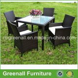 Kd Style 4 Seater Rattan Dining Table and Chairs Set