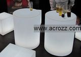 LED Lighting Glowing Furniture Cylinder End Table