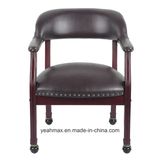 American Wooden Guest Chair with Vinyl Upholstered