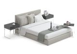 Leather Bed with Simple Middle Height Design Bed