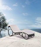 Outdoor Rooftop Balcony Rattan Lying Chair Pool Lounge Bed