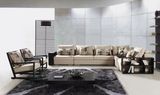 Charming 1+3+Chairs Sofa Set with Wooden Frame Shelf
