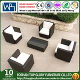 Outdoor Single Sofa/White Rattan Single Sofa/Wicker Sofa with Cushion (TG-JW38)