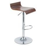 Walnut Veneered Bent Plywood Barstool