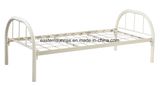 White Powder Coated Metal/Steel/Iron Single Bed