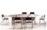 Wooden Oval Plywood Meeting Conference Table for Coffee Time
