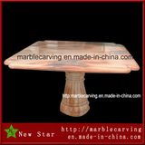 Square Orange Marble Rococo Table Mt1701